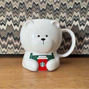 Starbucks Holiday Bear Bearista White Ceramic Cup Mug